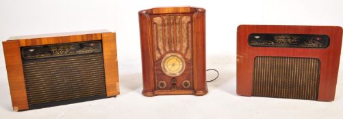 THREE ART DECO ERA - 1930S & 1940S -VALVE RADIOS