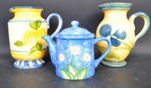 A COLLECTION OF RETRO VINTAGE FRENCH JUGS & DUTCH TEAPOT