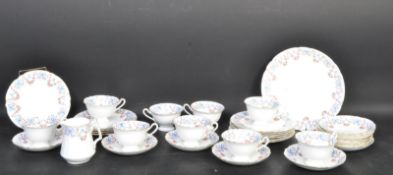 VINTAGE BIRKS & RAWLINS & CO BONE CHINA BOW FLORAL TEA SERVICE