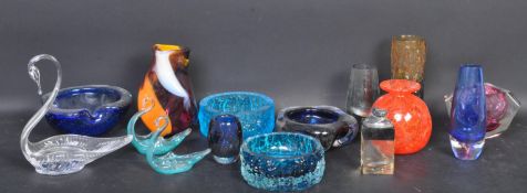 COLLECTION OF RETRO VINTAGE MID 20TH CENTURY STUDIO ART GLASS