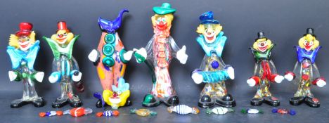 MURANO GLASS CLOWN FIGURES & MURANO CANDY