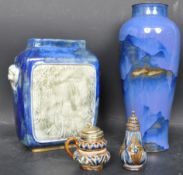 A COLLECTION OF POTTERY ITEMS - ROYAL DOULTON - VASES