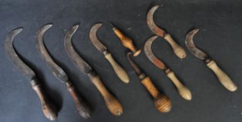 COLLECTION OF EARLY 20TH CENTURY SICKLE KNIVES