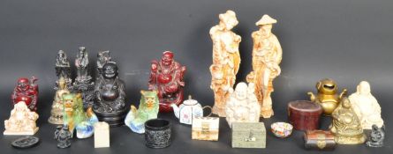 COLLECTION CHINESE ITEMS - BUDDAHS - CLOISONNE - FOO DOGS