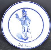 GEORGE STEWART - BRISTOL POTTERY - 'DICK SWIVELLER' PLATE