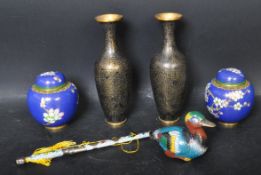 CHINESE CLOISONNE ENAMELLED ITEMS