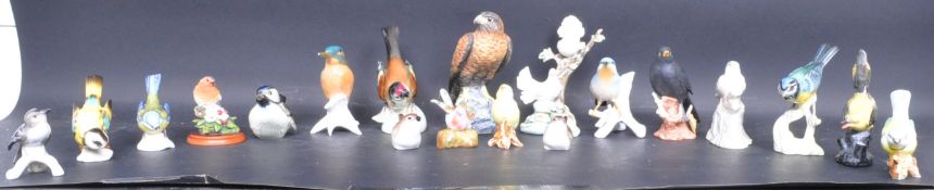 A COLLECTION OF FINE BONE CHINA & PORCELAIN BIRDS ORNAMENTS