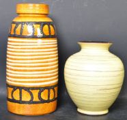 TWO RETRO MID CENTURY WEST GERMAN VASES