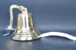 VINTAGE 20TH CENTURY STYLE MARITIME NAVAL SHIPS BRASS BELL