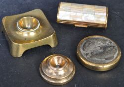 ASSORTMENT OF VINTAGE BRASS AND BRONZE CURIOS