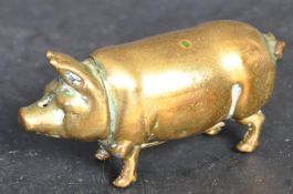 BRASS PIG VESTA CASE MATCH STRIKE