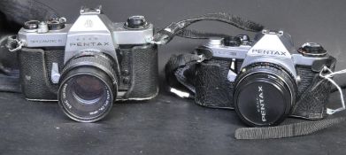 TWO PENTAX CAMERA BODIES & LENSES