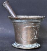 18TH CENTURY GEORGE III BRONZE PESTLE & MORTAR