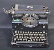 VINTAGE 20TH CENTURY EBONISED ROYAL TYPEWRITER