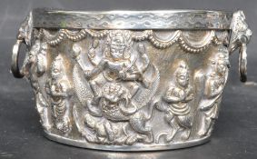 VINTAGE 20TH CENTURY INDIAN / SOUTH ASIAN WHITE METAL BOWL