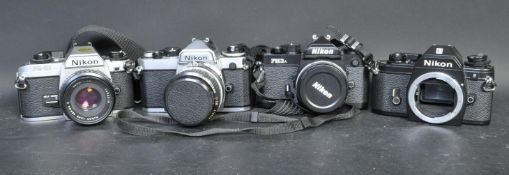 COLLECTION OF FOUR NIKON CAMERA & LENSES