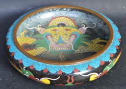 EARLY 20TH CENTURY CHINESE CLOISONNE DRAGON BOWL