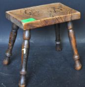 EARLY 20TH CENTURY APPRENTICE PIECE STOOL