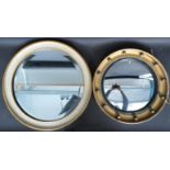 PAIR OF RETRO MIRRORS TO INCLUDE CONVEX FISH EYE EXAMPLE