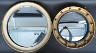PAIR OF RETRO MIRRORS TO INCLUDE CONVEX FISH EYE EXAMPLE