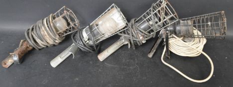 COLLECTION OF 4 VINTAGE 20TH CENTURY INDUSTRIAL FACTORY LIGHTS