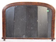 19TH CENTURY OVERMANTEL MAHOGANY MIRROR