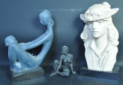 COLLECTION OF THREE SCULPTURES & BUSTS