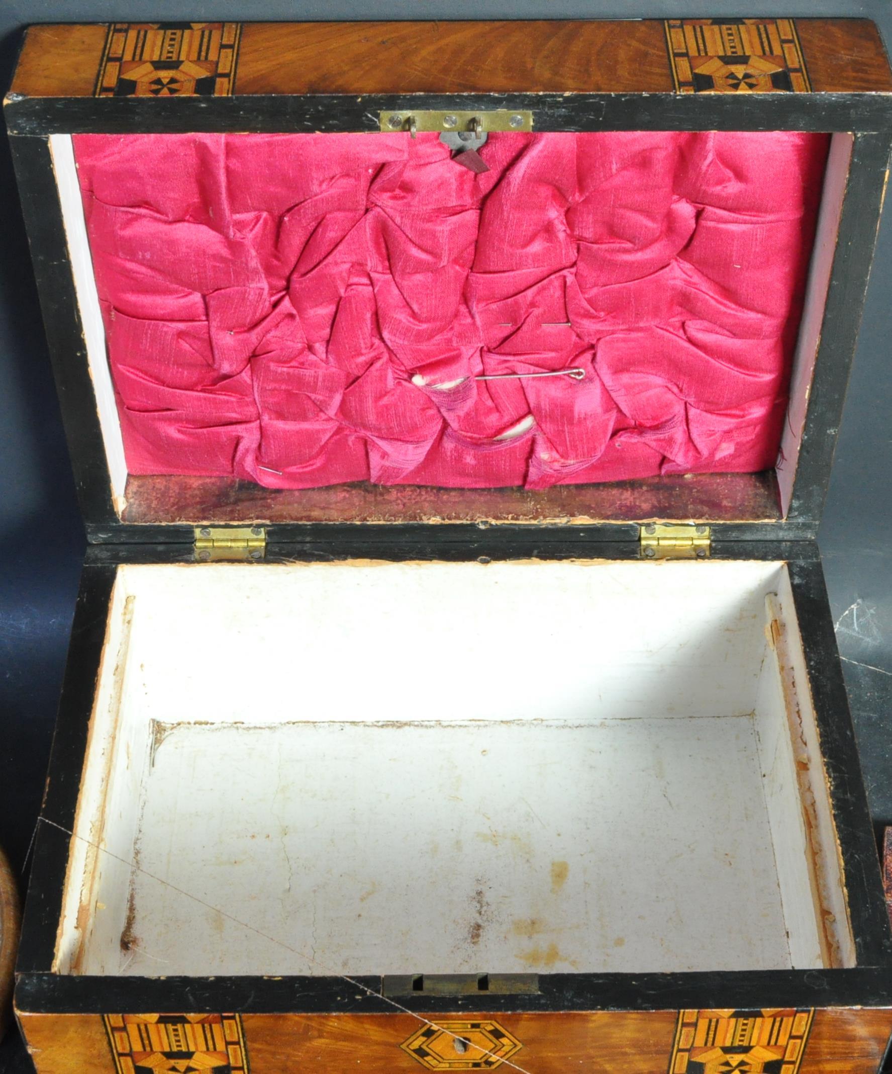 VICTORIAN TUNBRIDGE INLAID BURR WALNUT VANITY BOX - Image 5 of 5
