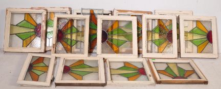 A COLLECTION OF 20TH CENTURY 1930S STAINED GLASS WINDOWS