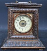 EDWARDIAN JUNGHANS OAK MANTLE CLOCK