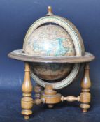 VINTAGE WOODEN ZODIAC COLONIAL DESK GLOBE