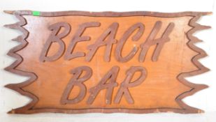 20TH CENTURY PLYWOOD BEACH BAR SIGN