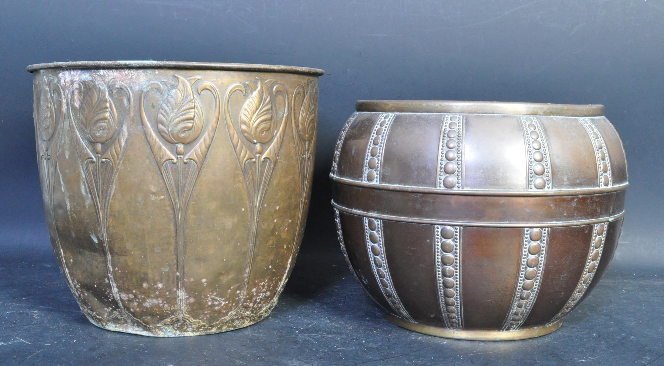 TWO 19TH CENTURY COPPER PLANTERS