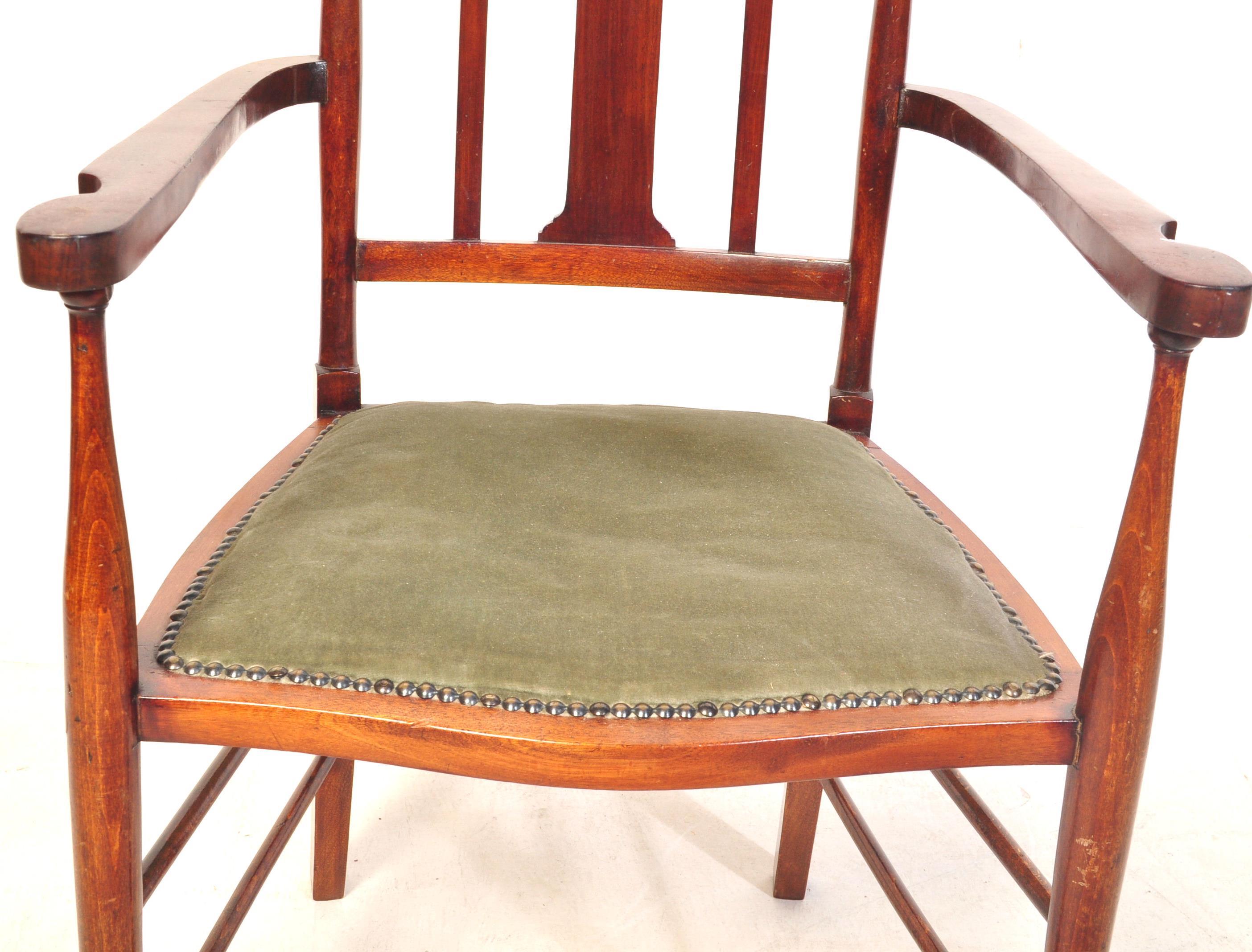 EDWARDIAN BEECH AND ELM CHAIR - Image 4 of 7
