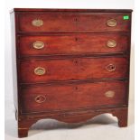 A 19TH CENTURY GEORGE III MAHOGANY CHEST OF DRAWERS