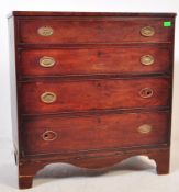 A 19TH CENTURY GEORGE III MAHOGANY CHEST OF DRAWERS