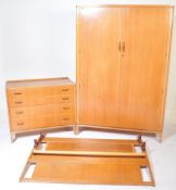 LEBUS LINK FURNITURE - TEAK WARDROBE WITH TEAK BED ENDS