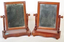 A PAIR OF REGENCY MAHOGANY BATHROOM / DRESSER MIRRORS