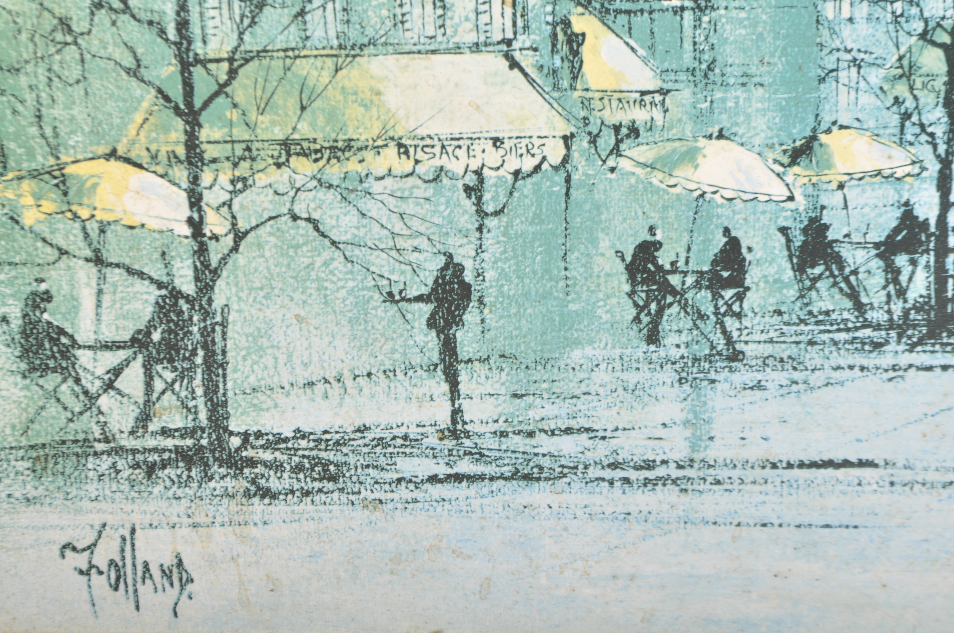 HOLLAND - MID CENTURY PRINT ON BOARD DEPICTING A CITY SCENE - Image 4 of 7