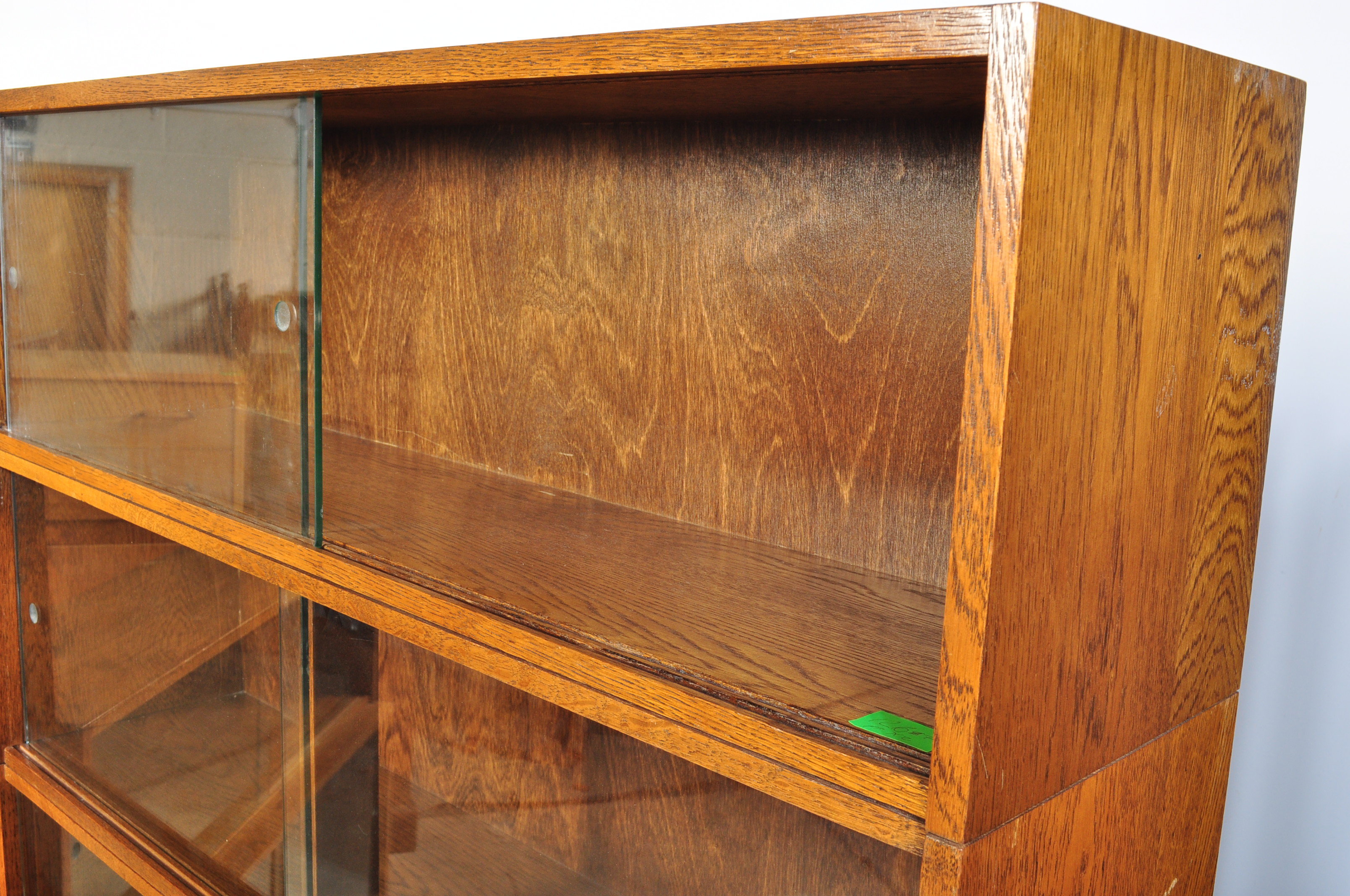 TWO RETRO 1940S PHEONIX FIGURES OAK DISPLAY BOOK CASES - Image 5 of 10