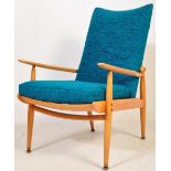 SCANDART OF HIGH WYCOMBE - OAK FRAMED EASY LOUNGE ARMCHAIR