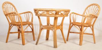 A 1960S ITALIAN BAMBOO CONSERVATORY BOHO SEATING SUITE