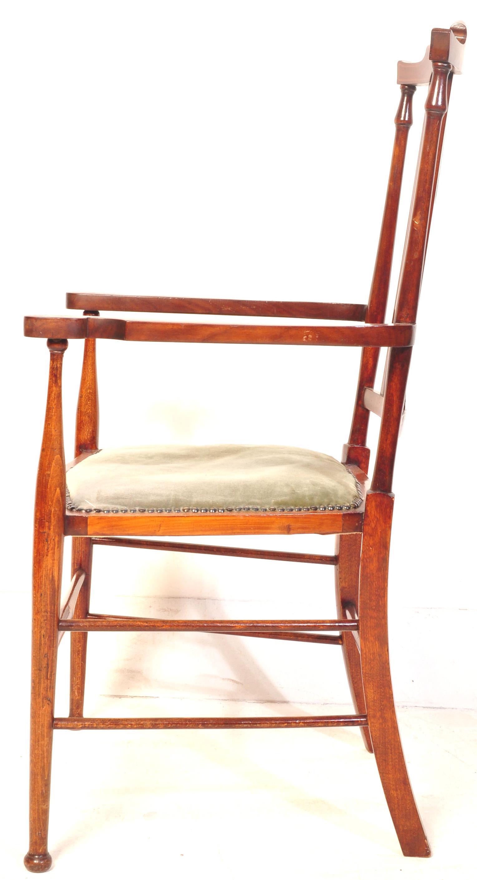 EDWARDIAN BEECH AND ELM CHAIR - Image 5 of 7