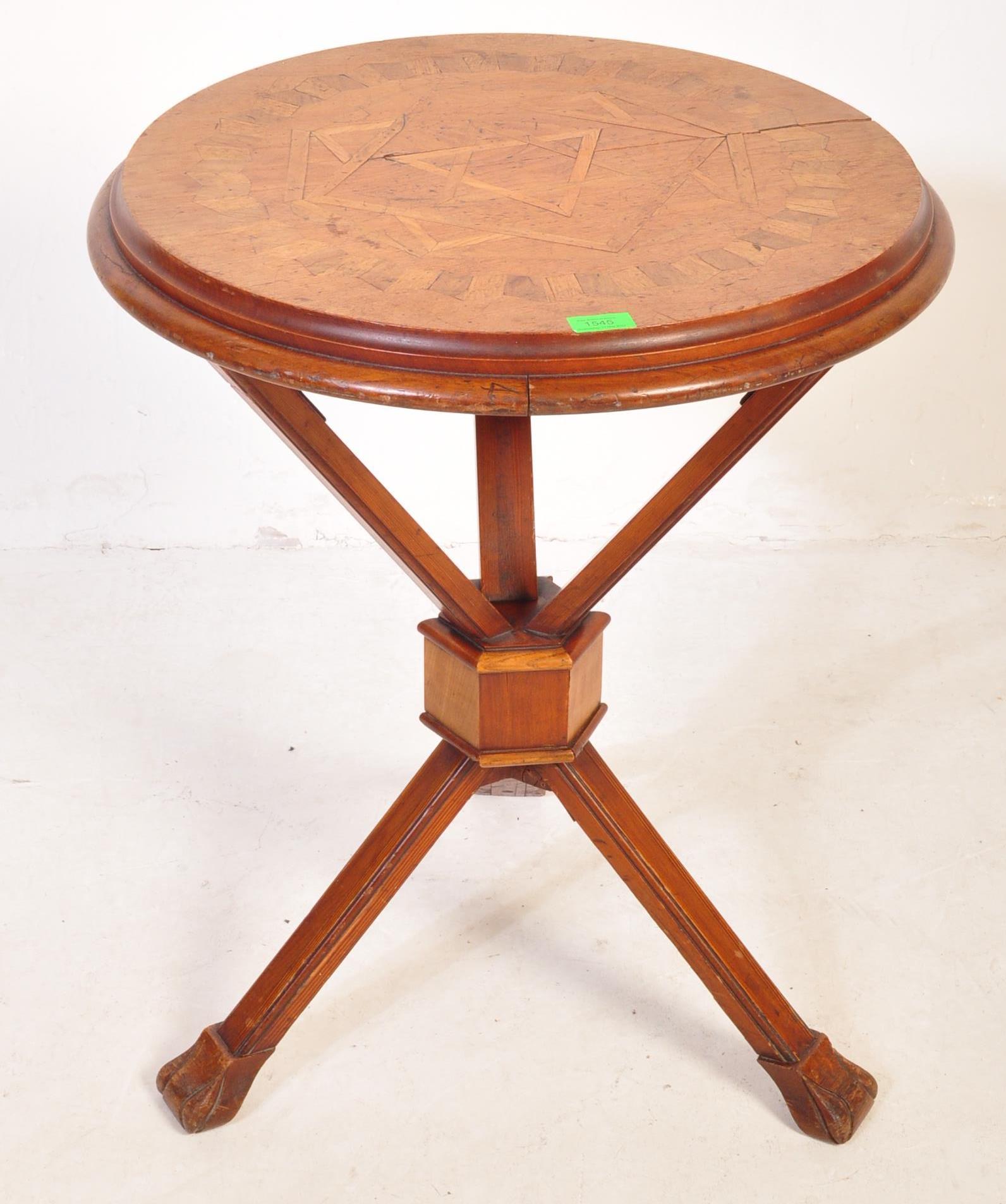 EARLY 20TH CENTURY CRICKET TABLE WITH INLAY - Image 2 of 9