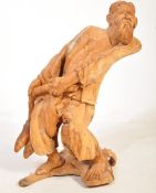 VINTAGE 20TH CENTURY RECLAIMED WOOD CARVED STATUE