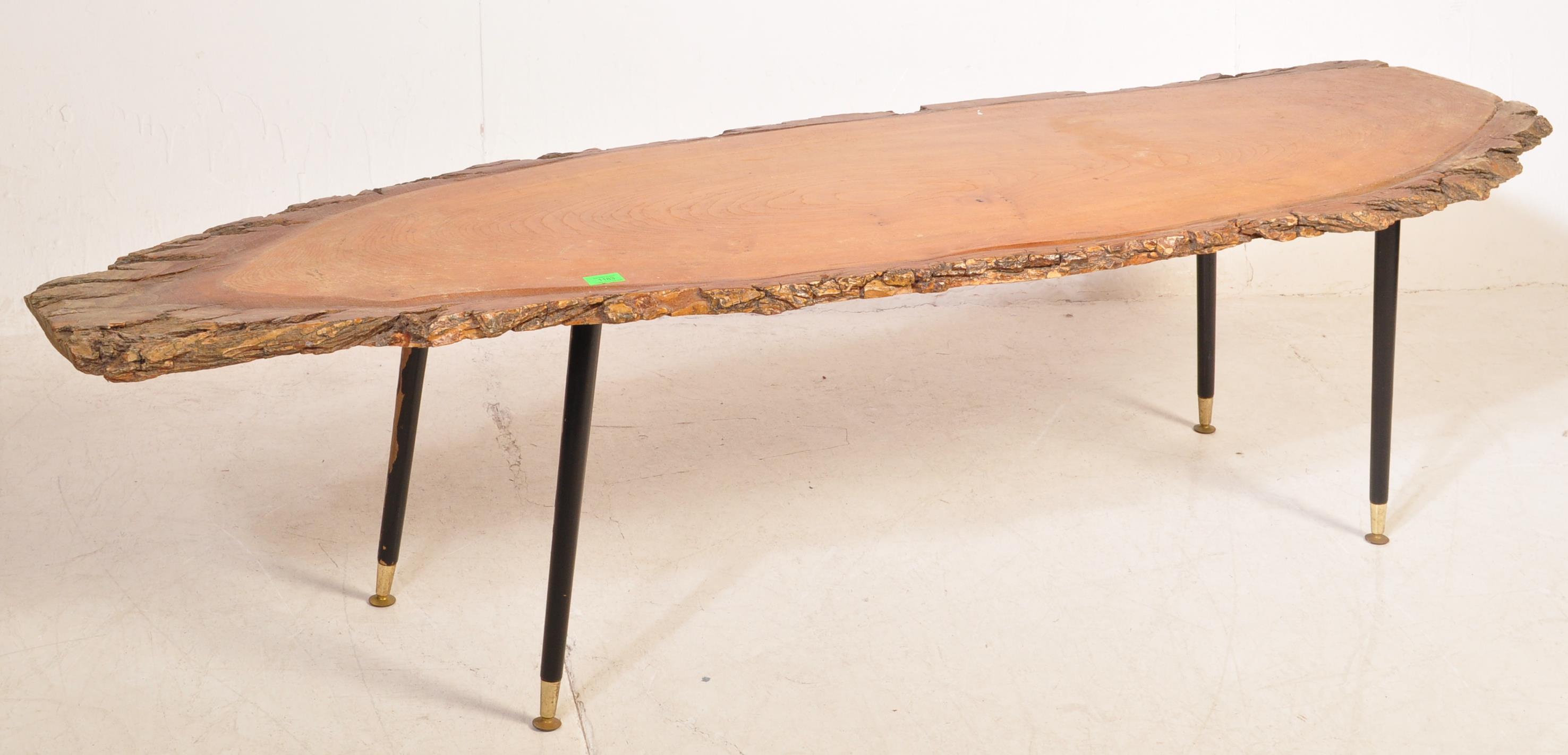 A RETRO VINTAGE LIVING EDGE TREE LOW COFFEE TABLE