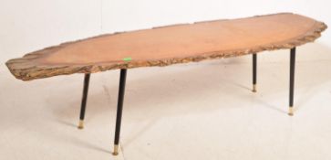 A RETRO VINTAGE LIVING EDGE TREE LOW COFFEE TABLE