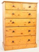 20TH CENTURY COUNTRY PINE CHEST OF DRAWERS