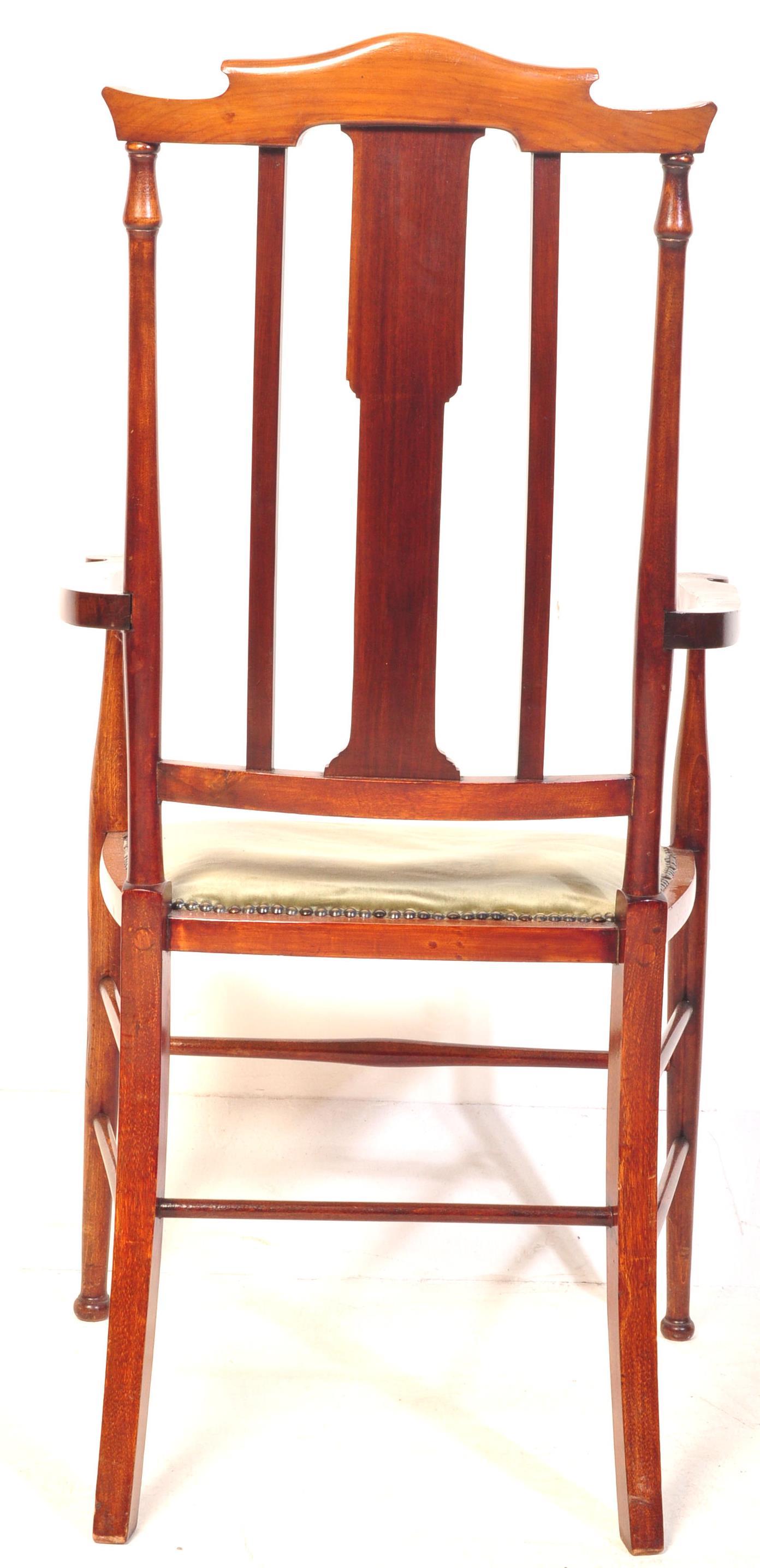 EDWARDIAN BEECH AND ELM CHAIR - Image 6 of 7