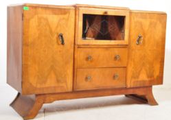 1930S ART DECO WALNUT COKCTAIL CABINET